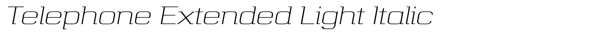 Telephone Extended Light Italic image